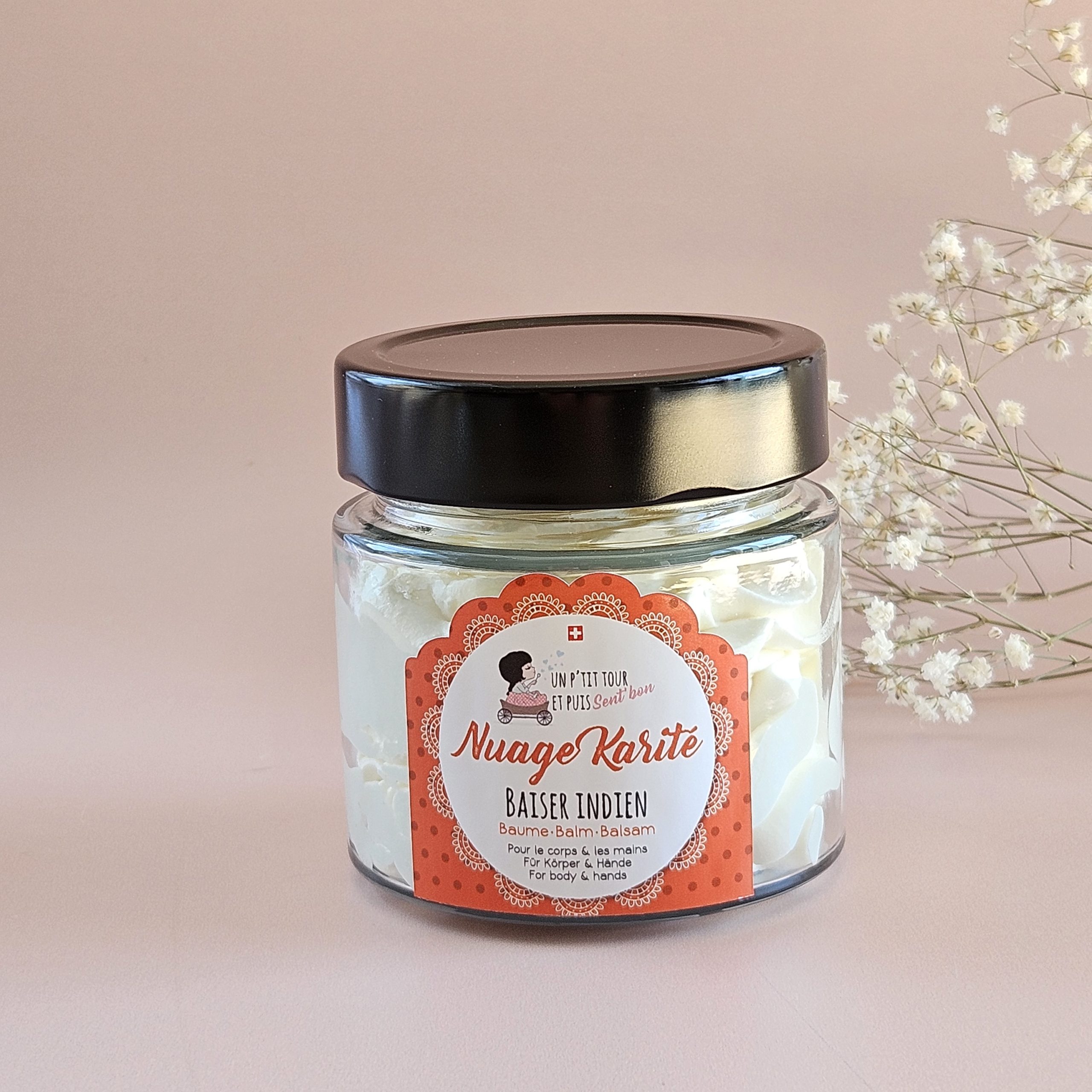 Nuage de karité Baiser Indien – baume chantilly fouetté nourrissant au beurre de karité, artisanal en Suisse