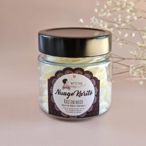 Baume chantilly Nuage de karité Raisin Noir 120 g – petit format pratique, parfum fruité, poudré et musqué, artisanal en Suisse