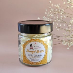 Baume chantilly Nuage de karité Vanille Gourmande 120 g – parfum musqué, boisé, vanillé et floral, artisanal en Suisse