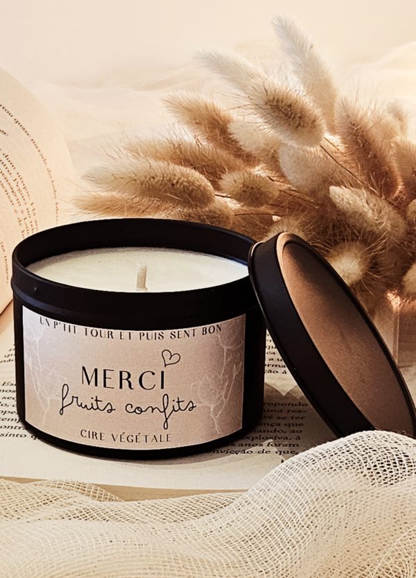 Bougie Merci aux fruits confits