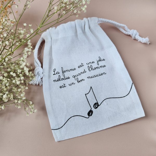 Pochon en coton avec message imprimé - Cadeau à composer soi-même – Image 3