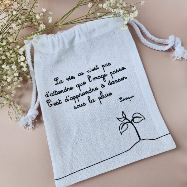 Pochon en coton avec message imprimé - Cadeau à composer soi-même – Image 2