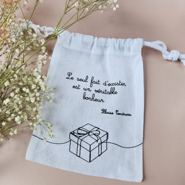Pochon en coton avec message imprimé - Cadeau à composer soi-même – Image 4