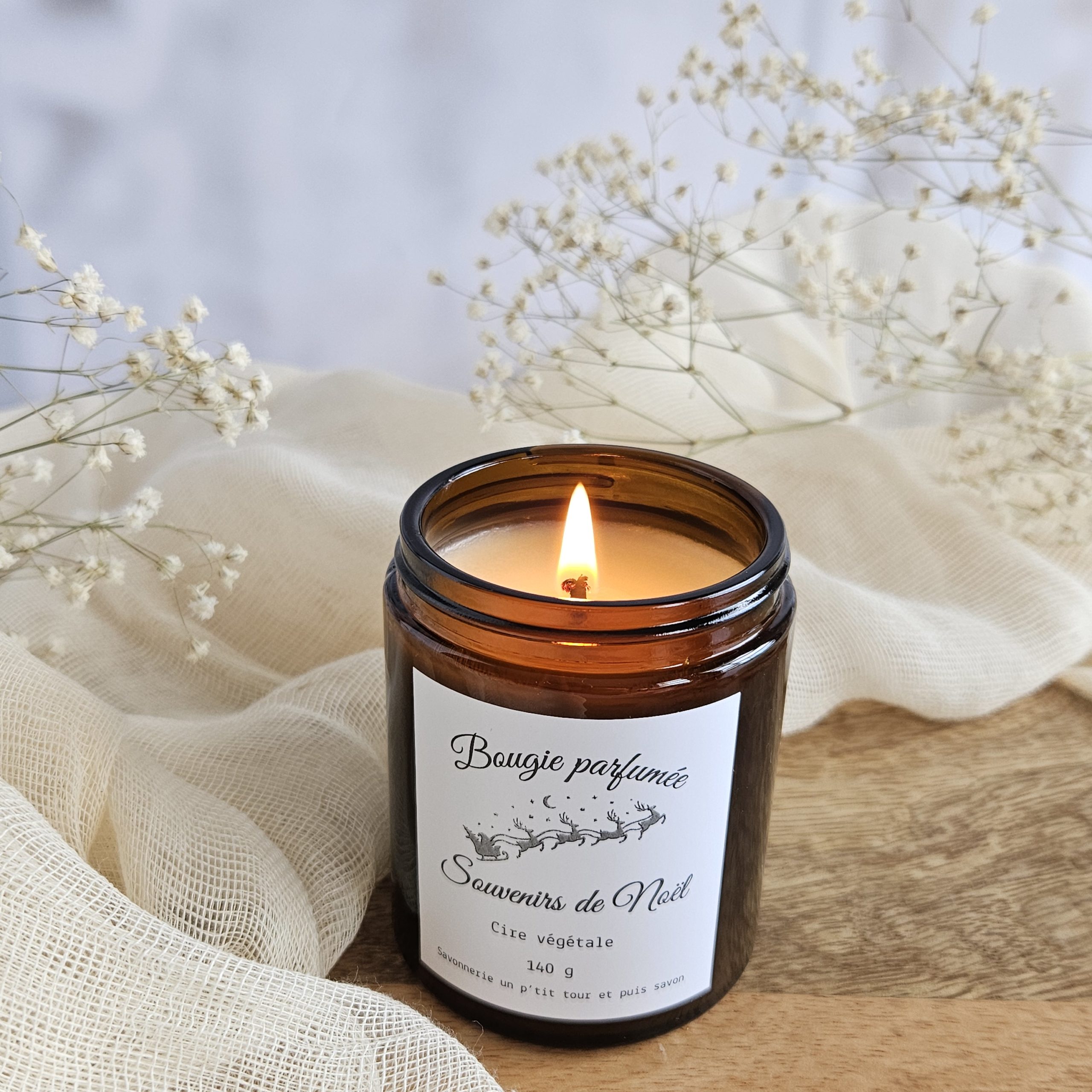Bougie parfumée Souvenirs de Noël à la cannelle, orange et épices