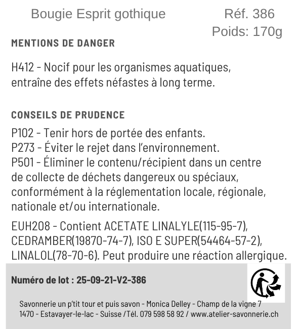 Bougie parfumée Esprit Gothique – Messages au choix – Image 10