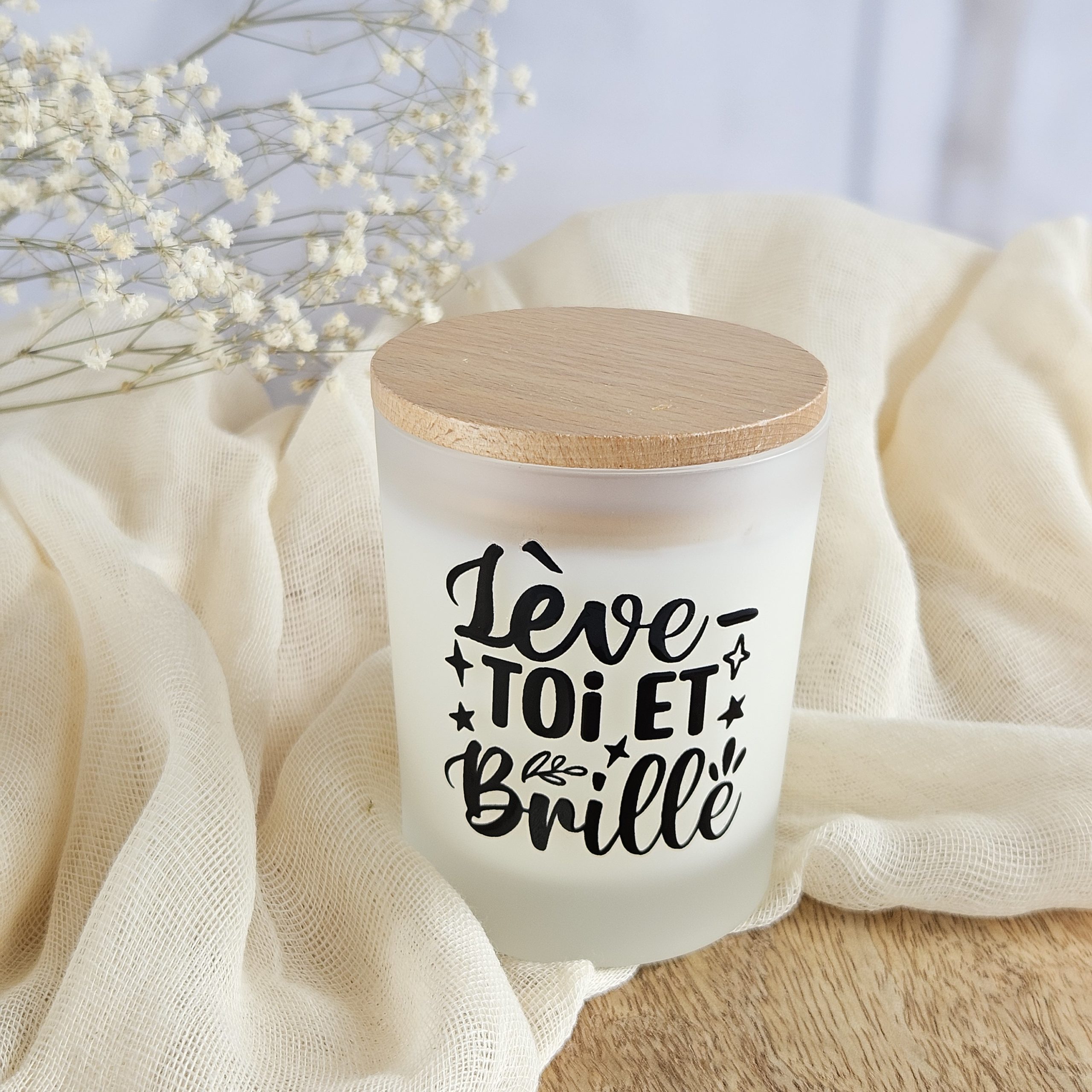 bougie esprit gothique message-lève toi et brille