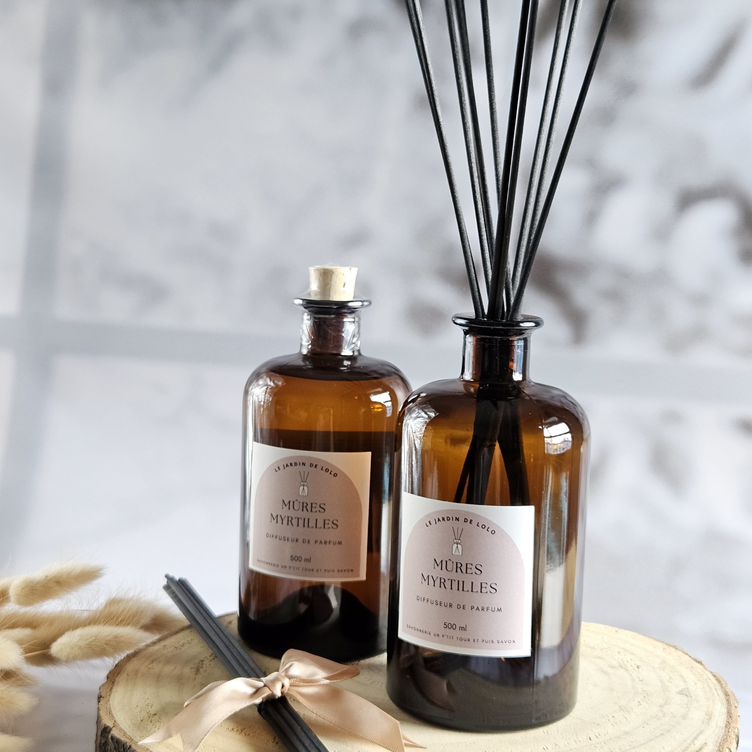 Diffuseur de parfum mûres myrtilles Délice Fruité flacon apothicaire 500 ml